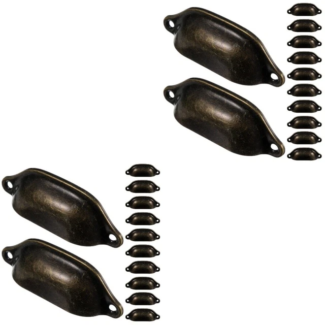 24 Pcs Iron Drawer Handle Cupboard Pull Knob Closet Wood Door