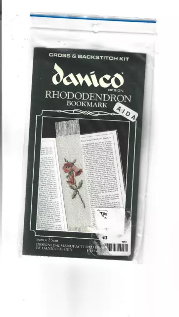 Danico Rhododendron Bookmark Cross Stitch and Backstitch Kit Flowers