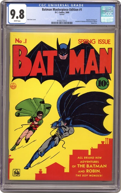 Batman Masterpiece Edition Reprint #1 CGC 9.8 2000 4100272012