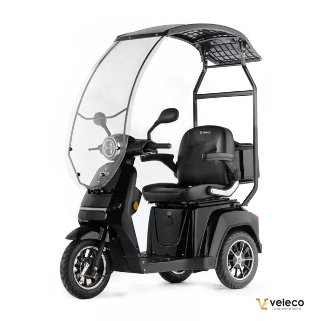 Scooter électrique 3 roues VELECO TURRIS avec toit 800W