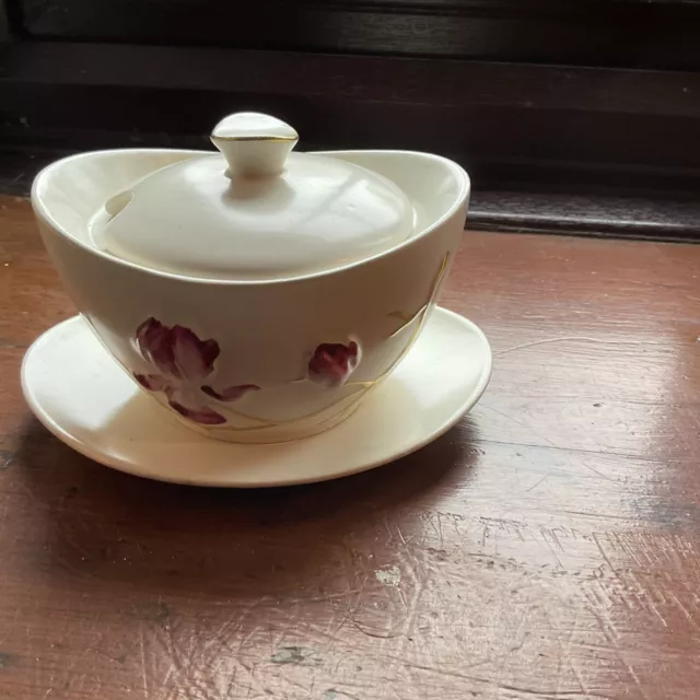 Vintage Carlton Ware Handpainted Sauce Boat And Saucer