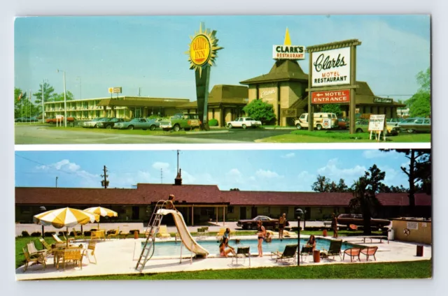 Postcard South Carolina Santee SC Quality Inn Clark's Restaurant 1970s Unposted