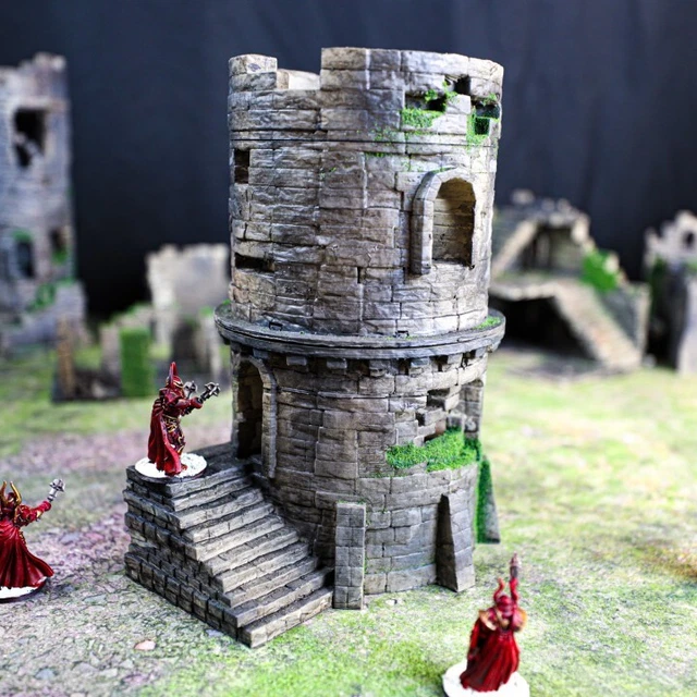 Ruine F Tabletop Terrain - Décors 28mm Pour JDR (D&D, Pathfinder, LSDA) - Neuf