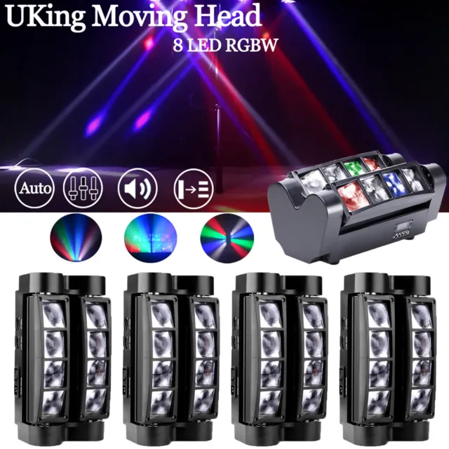 Spider Moving Head Disco Light Effect 100W DJ Party Light RGBW 8LED DMX Stage