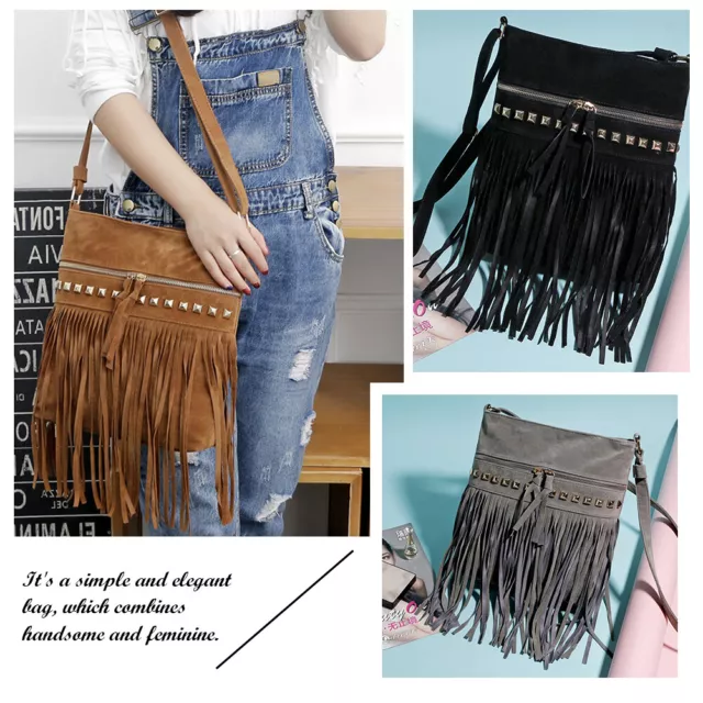 Faux Suede Crossbody Bags Solid Color Retro Shoulder Crossbody Bag Travel Street