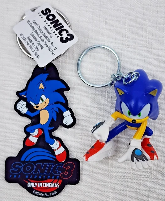 Sonic The Hedgehog (Trio Stack) - Portachiavi Ufficiale In PVC, Personaggio Multicolore