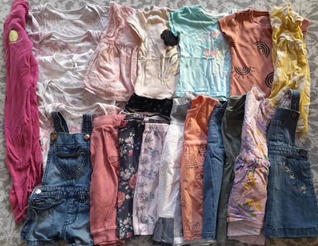 Girls Spring Summer Bundle 9-12 Months Inc Tops Dresses Dungarees + ☀️