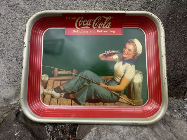 Original Coca Cola Serving Tray 1940 American Art Works Company ! Amazing