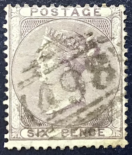 GB QV 1855-57 6d Pale Lilac SG70 MANCHESTER Good Used