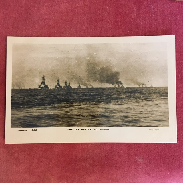 THE FIRST BATTLE SQUADRON - WW1 Battleships of the Royal Navy at sea RP ...