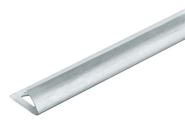 Fliesenschiene Viertelkreisprofil Fliesenprofil Edelstahl Gebürstet 10mm/2,5m