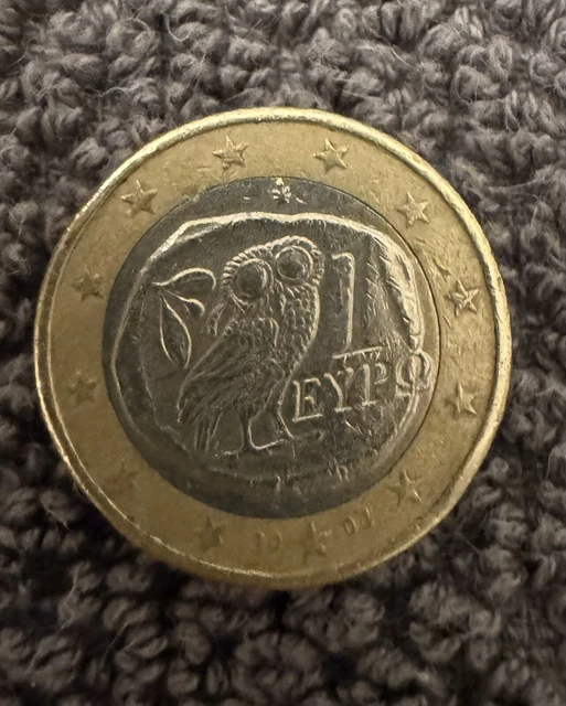 1 Euro Münze 2002 Eule Fehlprägung 1 EURO MÜNZE Griechenland 2002 (EYPO) Fehlprägungen EUR 700,00