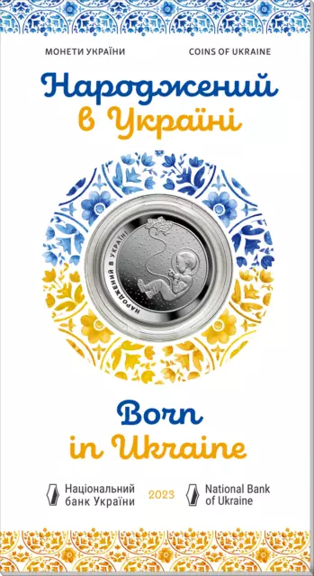 NEW ! Ukraine 2023 BORN IN UKRAINE 5 UAH Coin IN BOOKLET