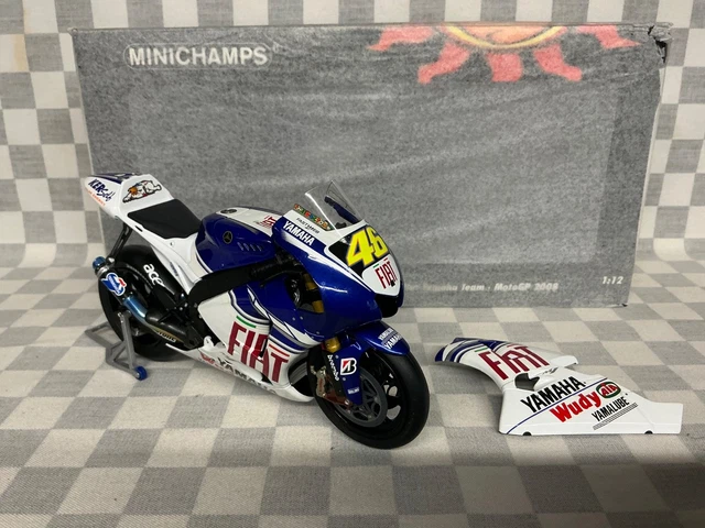 1/12 MINICHAMPS VALENTINO Rossi Moto Gp 2008 Fiat Yamaha Yzr