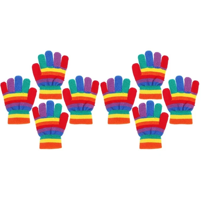 4 Paia Guanti Allenamento Inverno Bambini Mezzi Neve Unisex Guanti Bambini