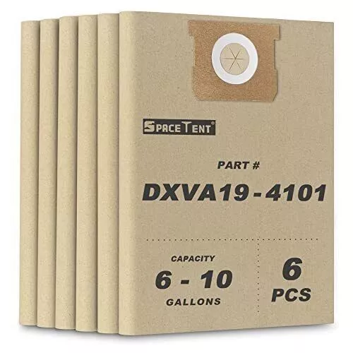 6Pack Filter Bags DEWALT DXVA19-4101 High Efficiency Replacement Bag 6 10 Gallon