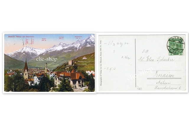 1 AK ANSICHTSKARTE CARTOLINA MERAN VON OBERMAIS SÜDTIROL ALTO ADIGE (i2376)