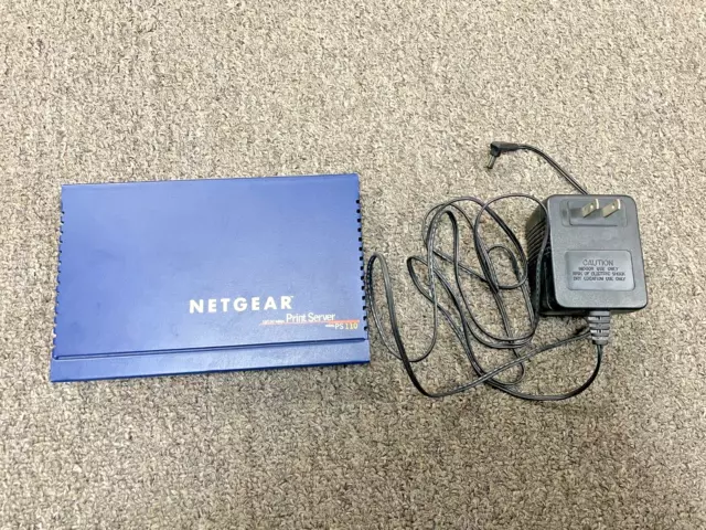 Servidor de impresión Netgear PS110 10/100 Mbps 2 puertos con adaptador de CA