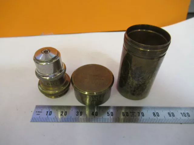 Antique Brass Ernst Leitz Objective "6" Microscope Part As Pictured &F1-A-81