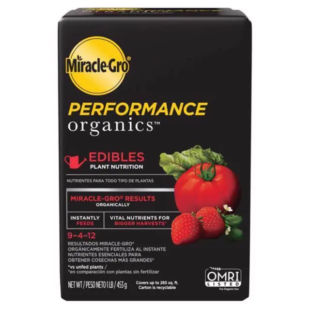 Comestibles orgánicos de rendimiento al aire libre Miracle-Gro 3005310 alimentos vegetales 1 libra.