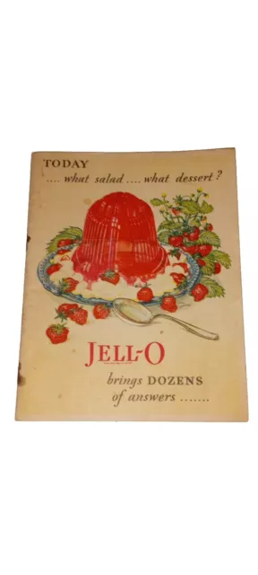 1928 Jell-O Today What Salad What Dessert Recipe Book 24pg Color Picture 4A