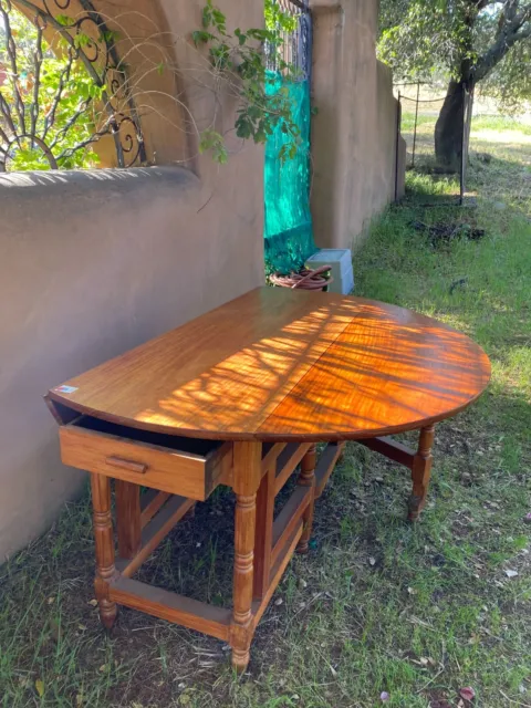 round drop leaf dining table