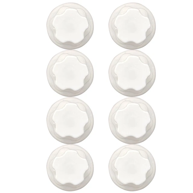 8 piezas Platform Tortuga Chupas Succionero Taza Piscera Clips Blanco