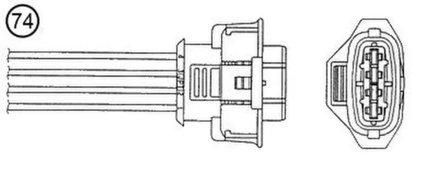 Sonda Lambda Riscaldato 571mm Ntk per Opel Vectra B Caravan