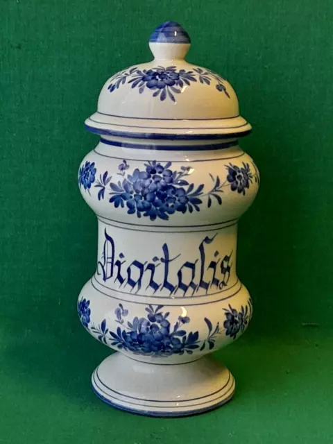 Vaso Speziale Albarello Vintage Da Farmacia Digitalis In Porcellana. Bo79