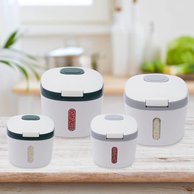 RICE STORAGE BOX 5kg Container Grain Dispenser Food Bucket Sealed