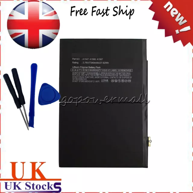 Internal Replacement Battery For A pple iPad Air 2 A1547 A1566 A1567 7340mAh UK
