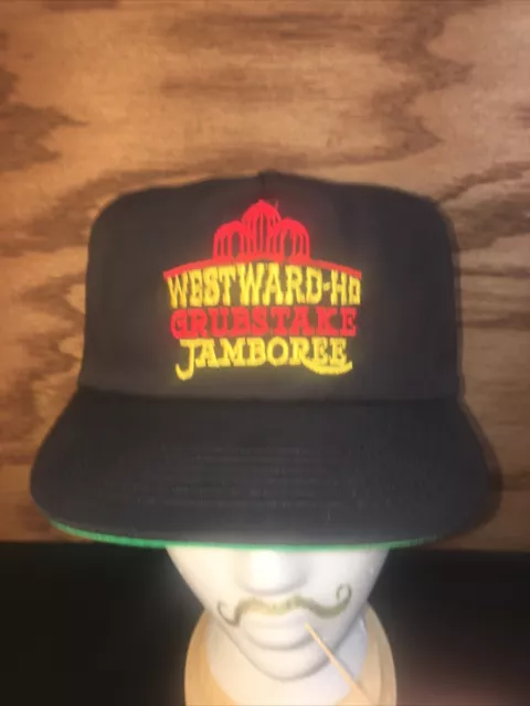 Vintage TRUCKER Westward Ho Grubstake Jamboree black snapback hat casino Poker 2