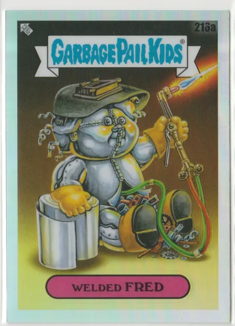 Garbage Pail Kids Welded Fred 216a GPK Topps 2022 Chrome Series 5 REFRACTOR card