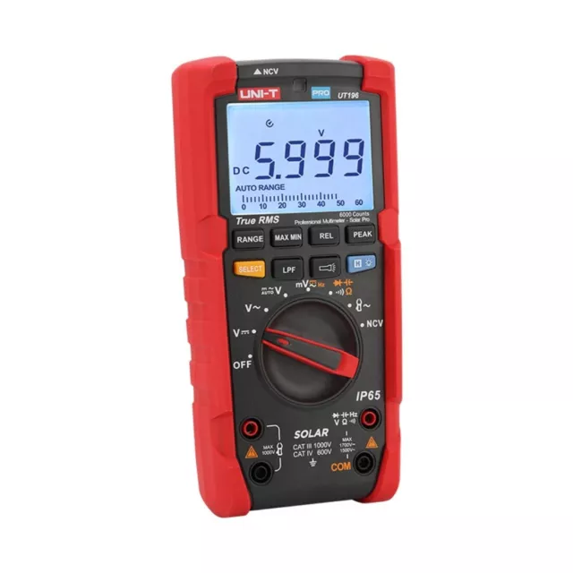 UNI-T UT196 1700 V DC True RMS Professional Multimeter – Solar Pro 3