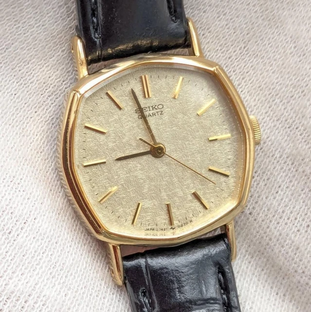 SEIKO SOCIE OCTAGON Gold Vintage Watch 1983 clean Rare Condition