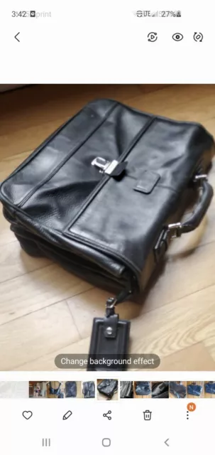 TUMI alpha expandable. all Genuine leather Laptop, computer bag. travel bag.