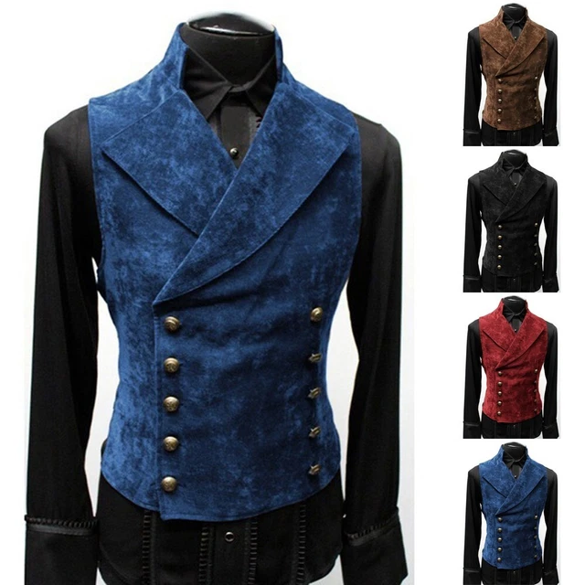 Gilet Cosplay Costume Vittoriano Gilet Doppio Gotico Uomo Gotico Gilet Set
