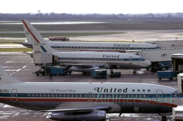 United Airlines Boeing 737-222 N9012U at ORD In Late 1974 8"x12" Color Print