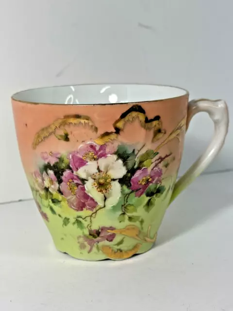 ¿Antiguo victoriano vintage? ¡Taza de porcelana pintada a mano ¡GORGOA!
