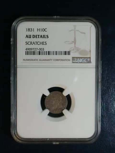 1831 CAPPED BUST HALF DIME NGC AU 1/2 10C Coin PRICED TO SELL FAST!