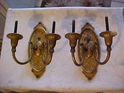 Pair Cast Brass High Quality Classical Wall Sconces Caldwell Sterling Bronze Co?