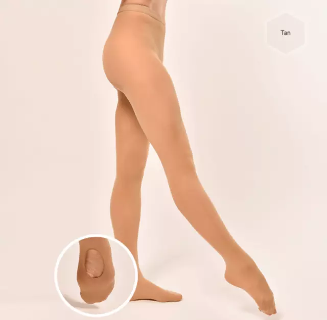 Convertible Tights - Girls/Adults Seamless Opaque Tan Pantyhose/Stockings/Tights