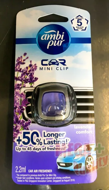 AMBI PUR AUTO Mini Clip Sfiato Profumo Deodorante Aria 2 ml. # Comfort  lavanda EUR 15,53 - PicClick IT