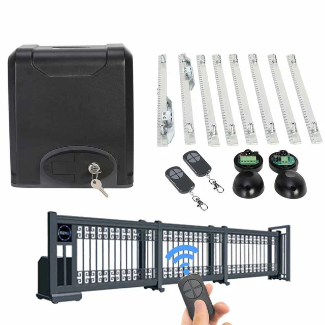 AUTOMATIC 600KG SLIDING Gate Opener Kit Door Electric 2 Keys+4m Racks