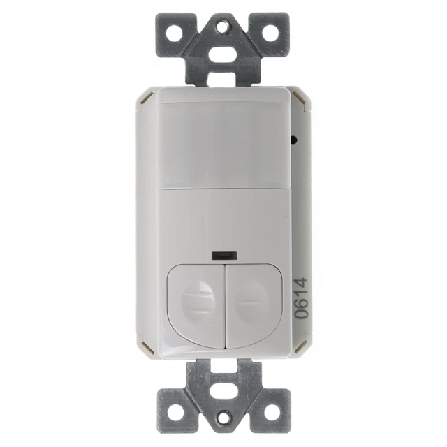 Tork Nsi Wos-M2R Wall Switch Occupancy Sensor, Pir, 2-Relay, 120/277V, White