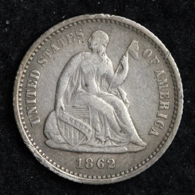 1862 Seated Liberty Silver Half Dime CHOICE XF E271 STNH