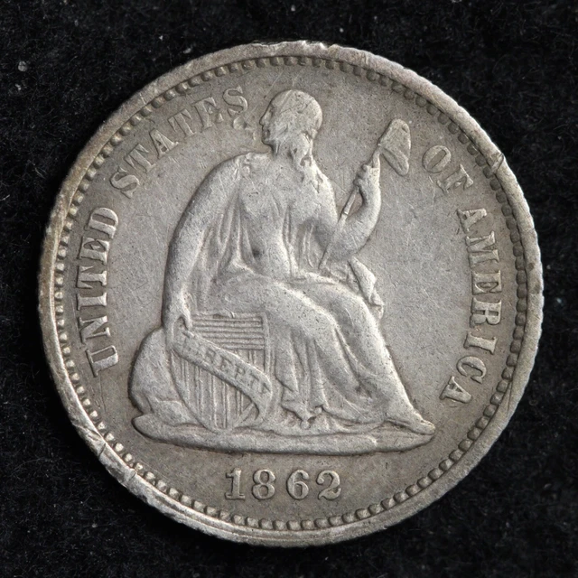 1862 Seated Liberty Silver Half Dime CHOICE XF E271 STNH