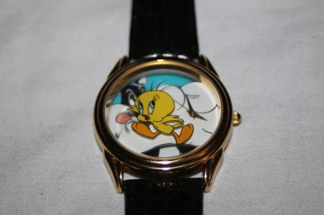 Vintage Armitron Sylvester Cat and Tweety Bird 3D Watch Looney Tunes WORKING