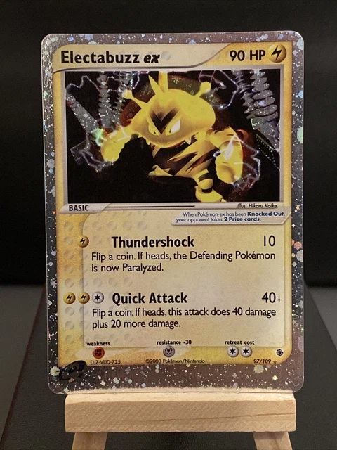 Pokemon Card Electabuzz EX 97/109 EX Ruby & Sapphire Rare Holo Excellent Cond