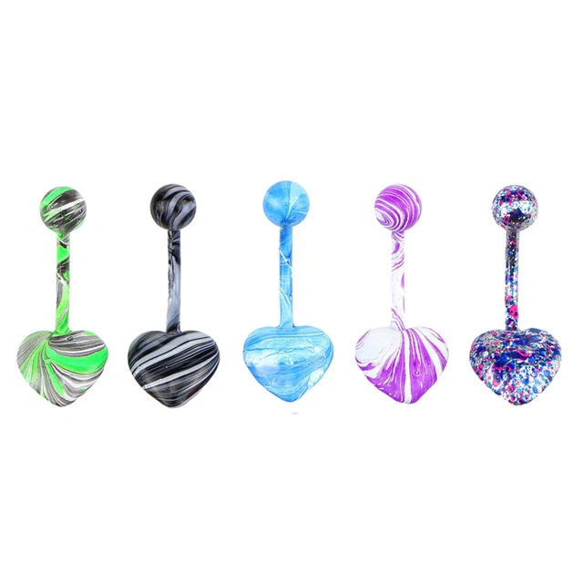5 Pcs Bauchnabelpiercings Augenbrauen-Piercings Ohrringe Körper